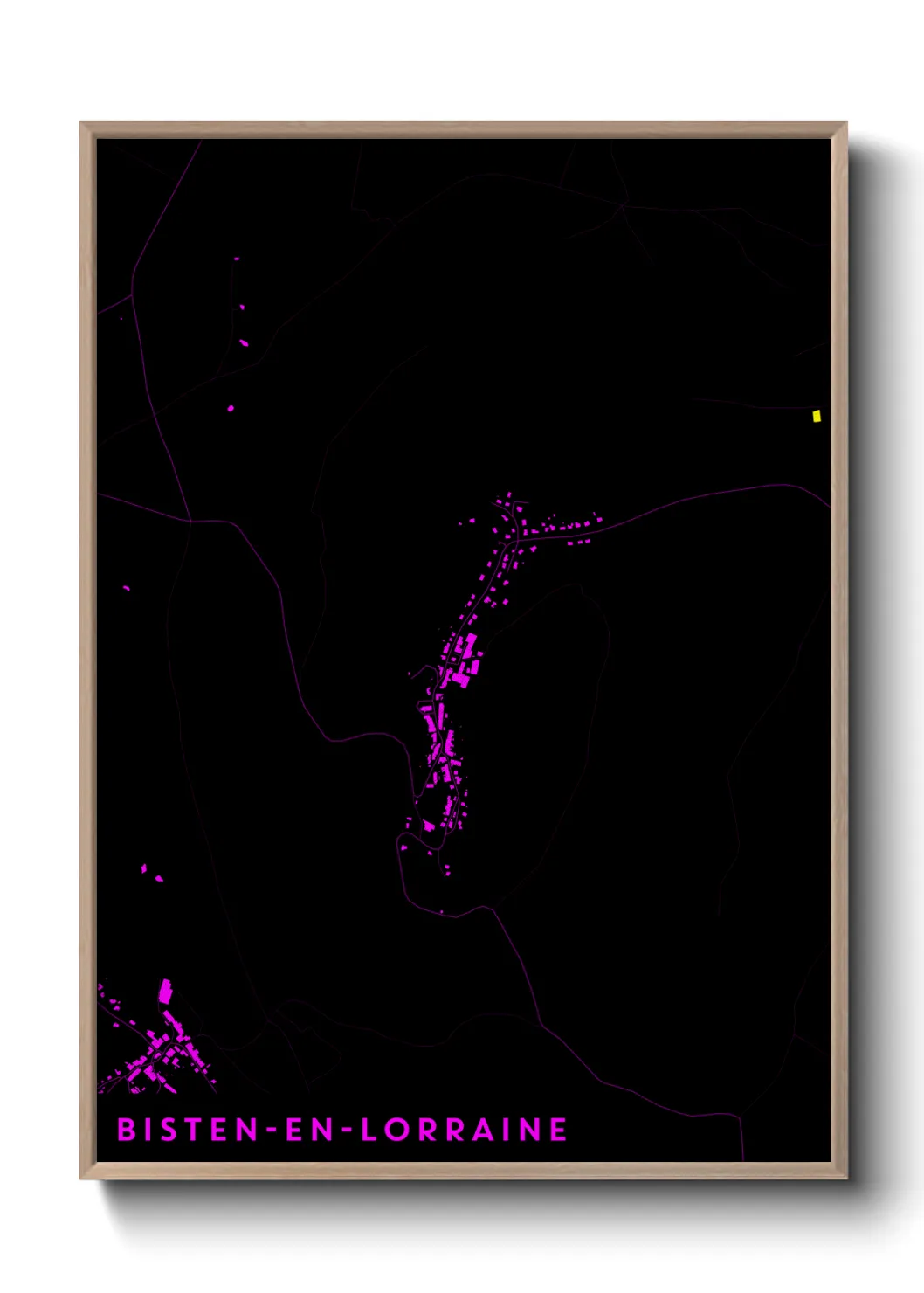 Une affiche de carte sur Bisten-en-Lorraine