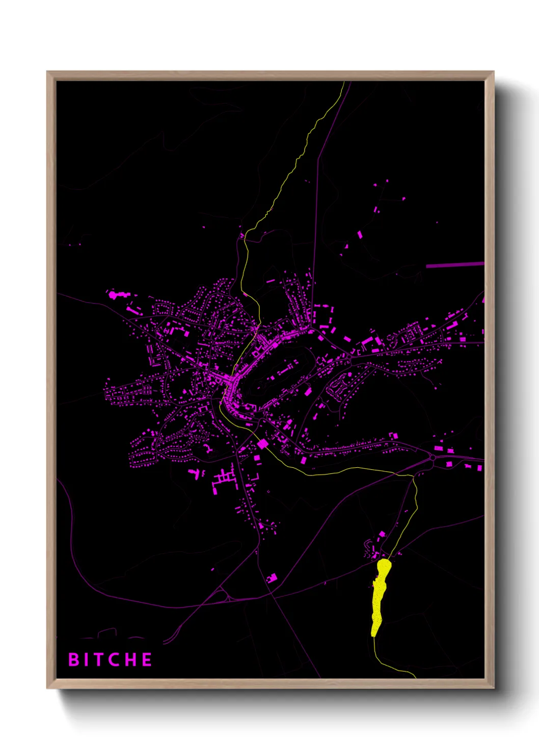 Une affiche de carte sur Bitche