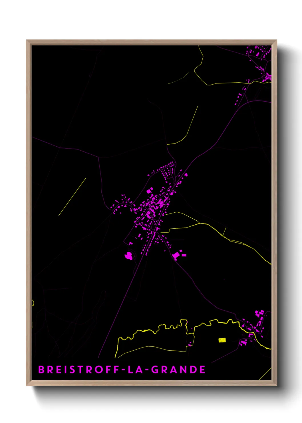 Une affiche de carte sur Breistroff-la-Grande