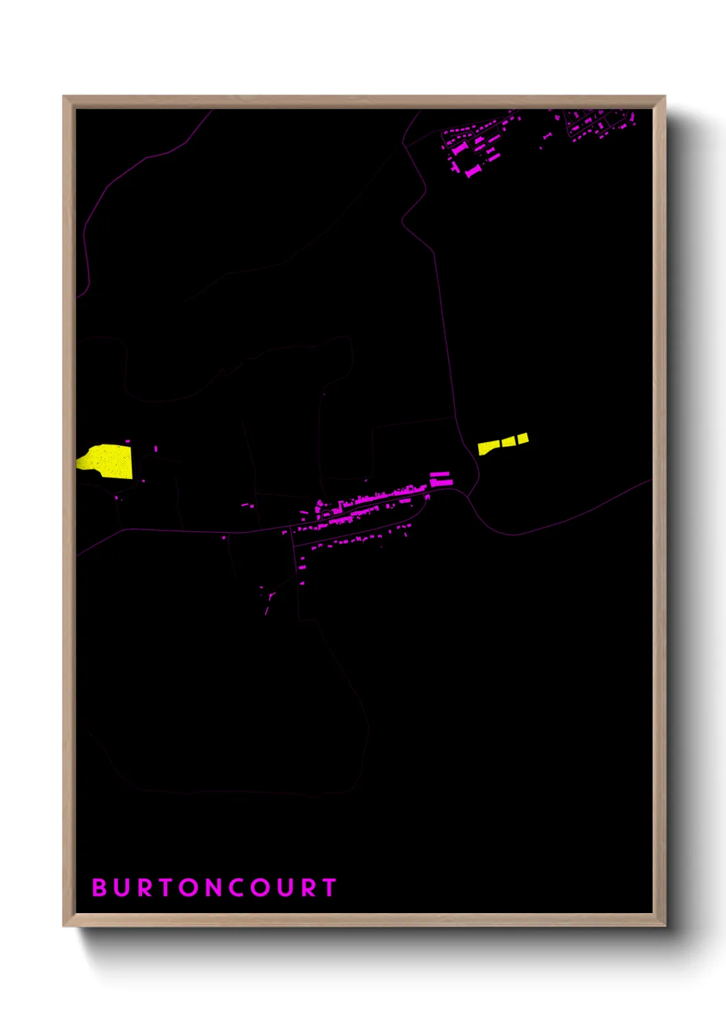 Une affiche de carte sur Burtoncourt