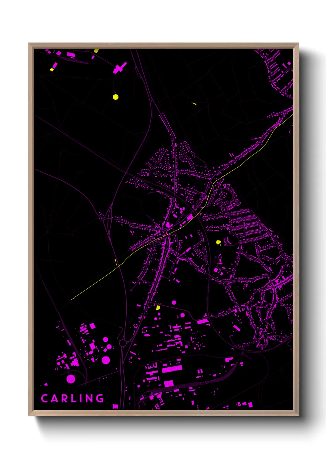 Une affiche de carte sur Carling