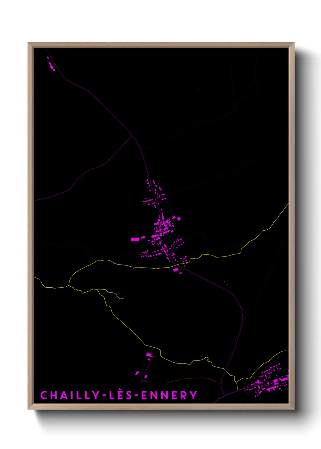 Une affiche de carte sur Chailly-lès-Ennery