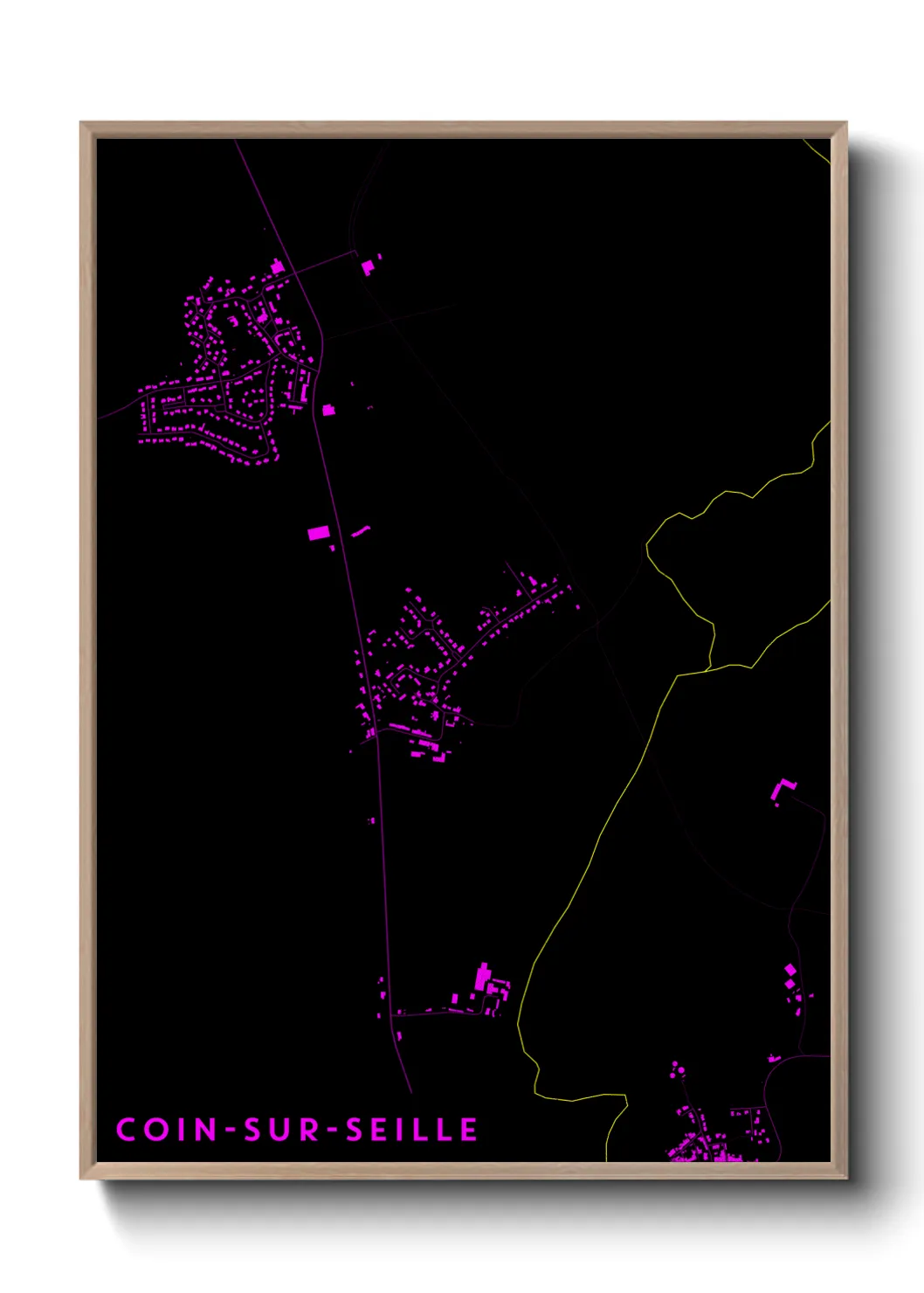 Une affiche de carte sur Coin-sur-Seille