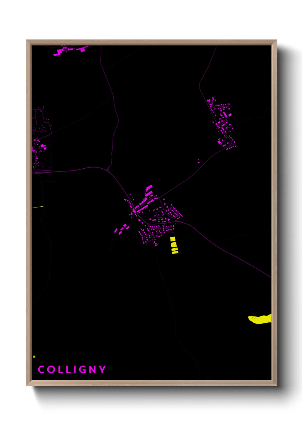 Une affiche de carte sur Colligny