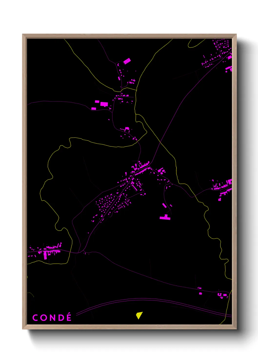 Une affiche de carte sur Condé
