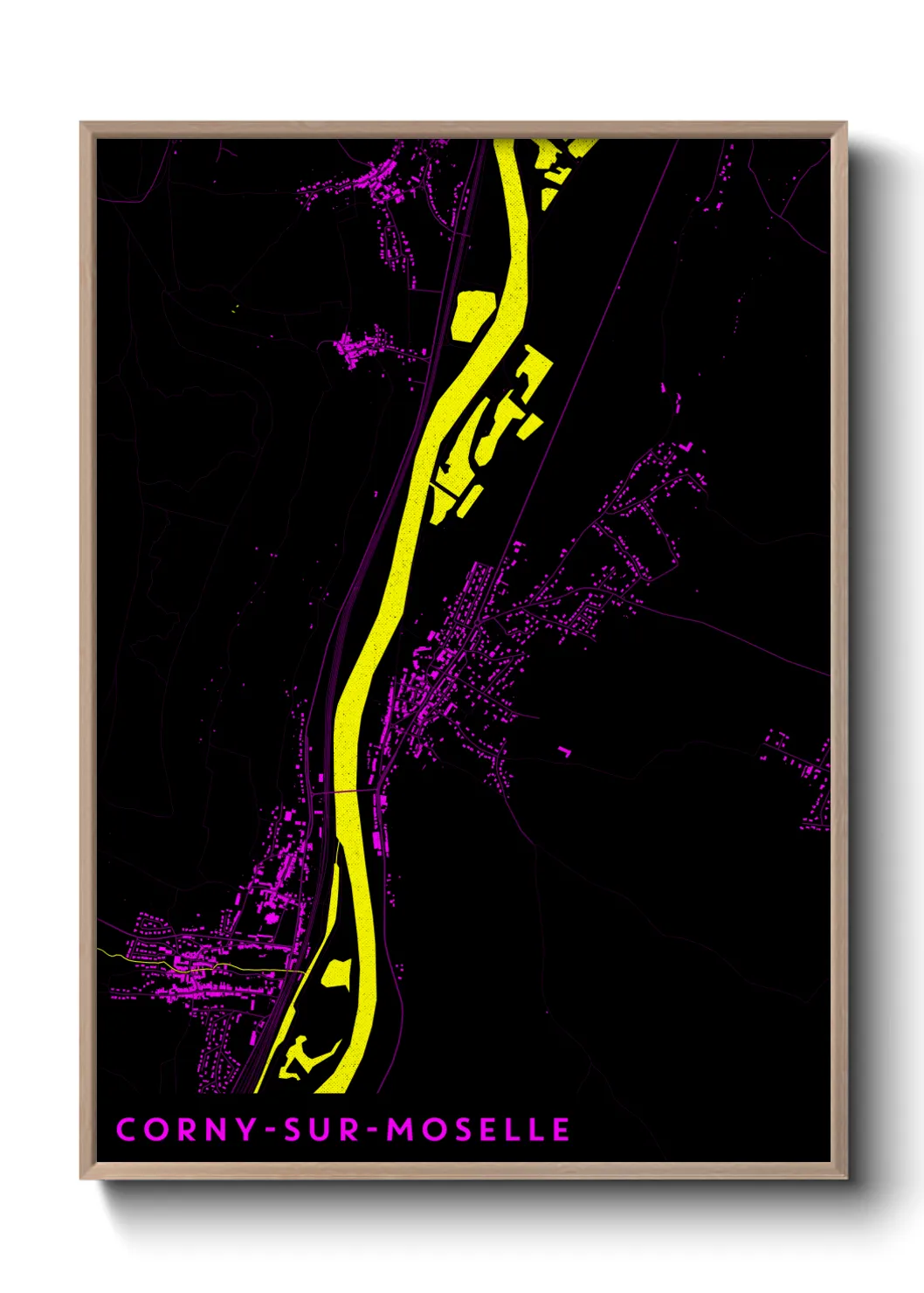 Un poster carteCorny-sur-Moselle