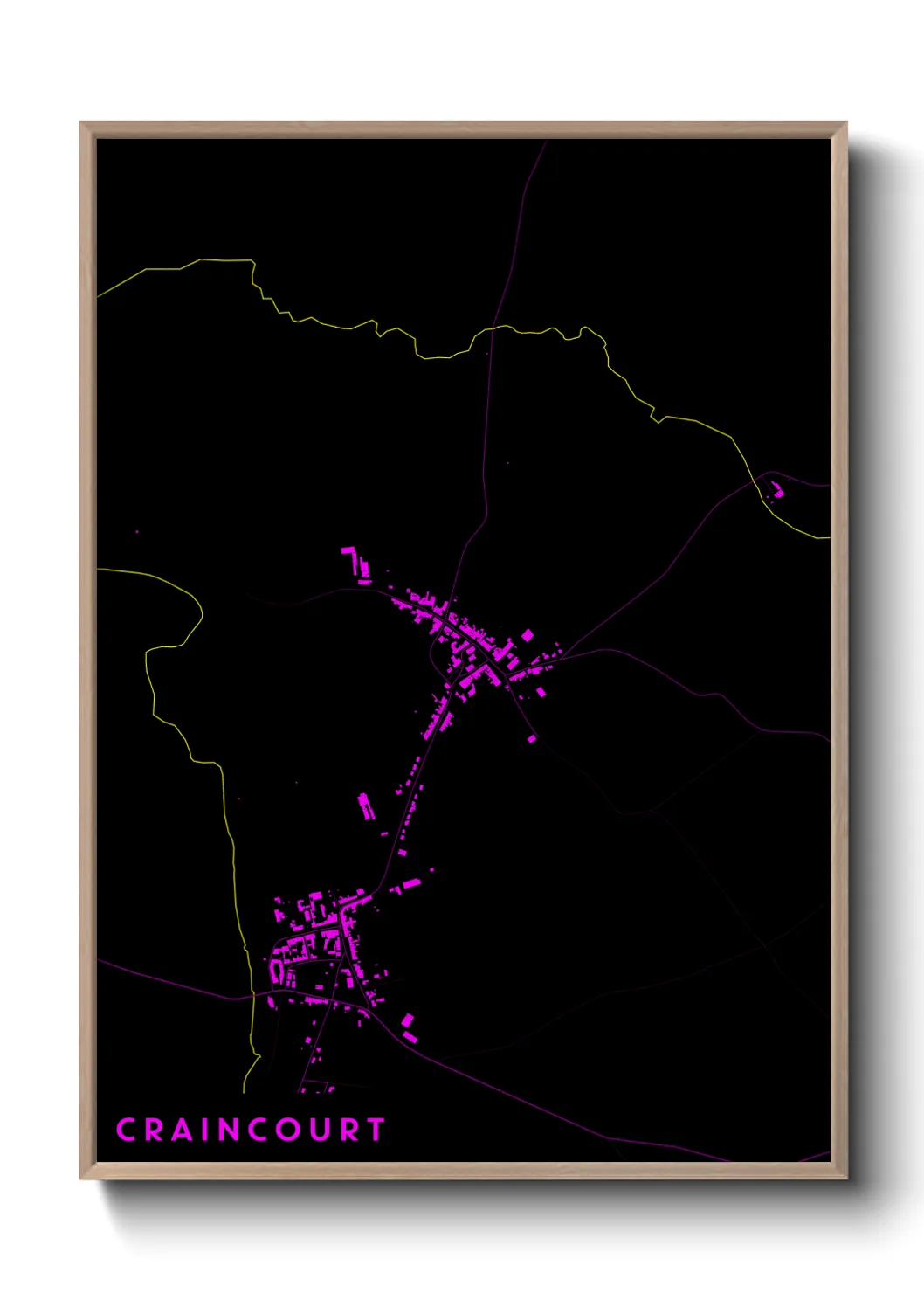 Une affiche de carte sur Craincourt
