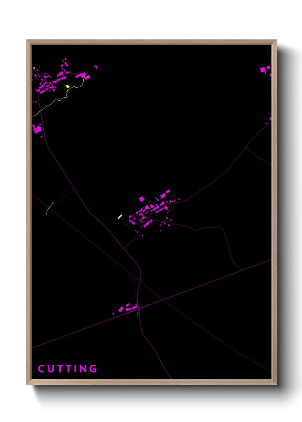 Une affiche de carte sur Cutting