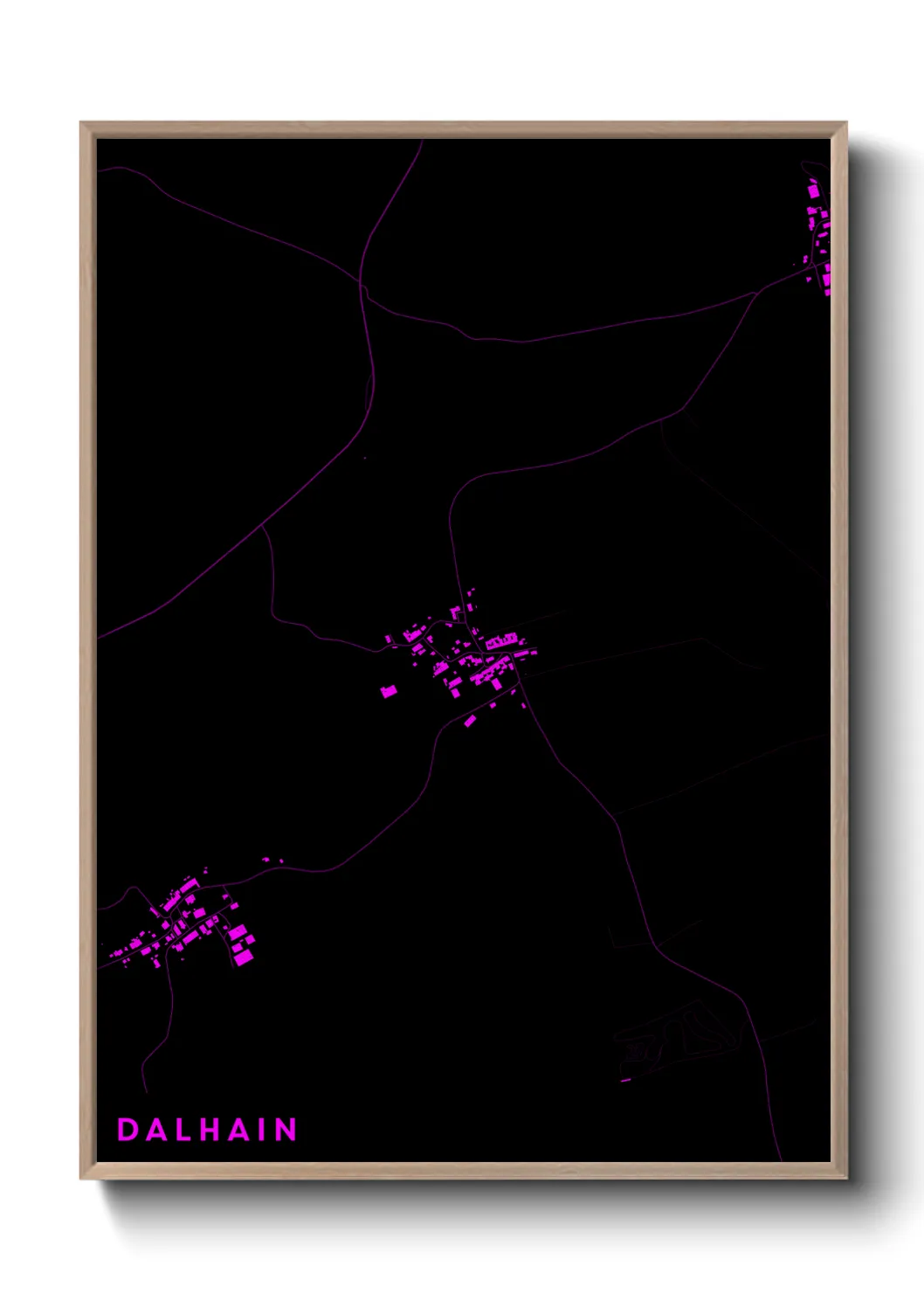 Une affiche de carte sur Dalhain