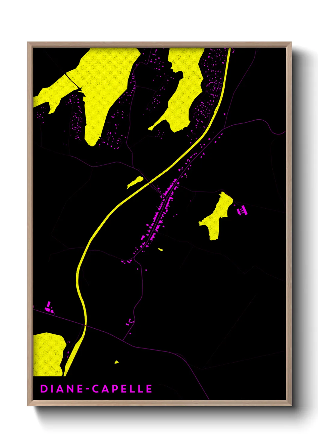 Une affiche de carte sur Diane-Capelle