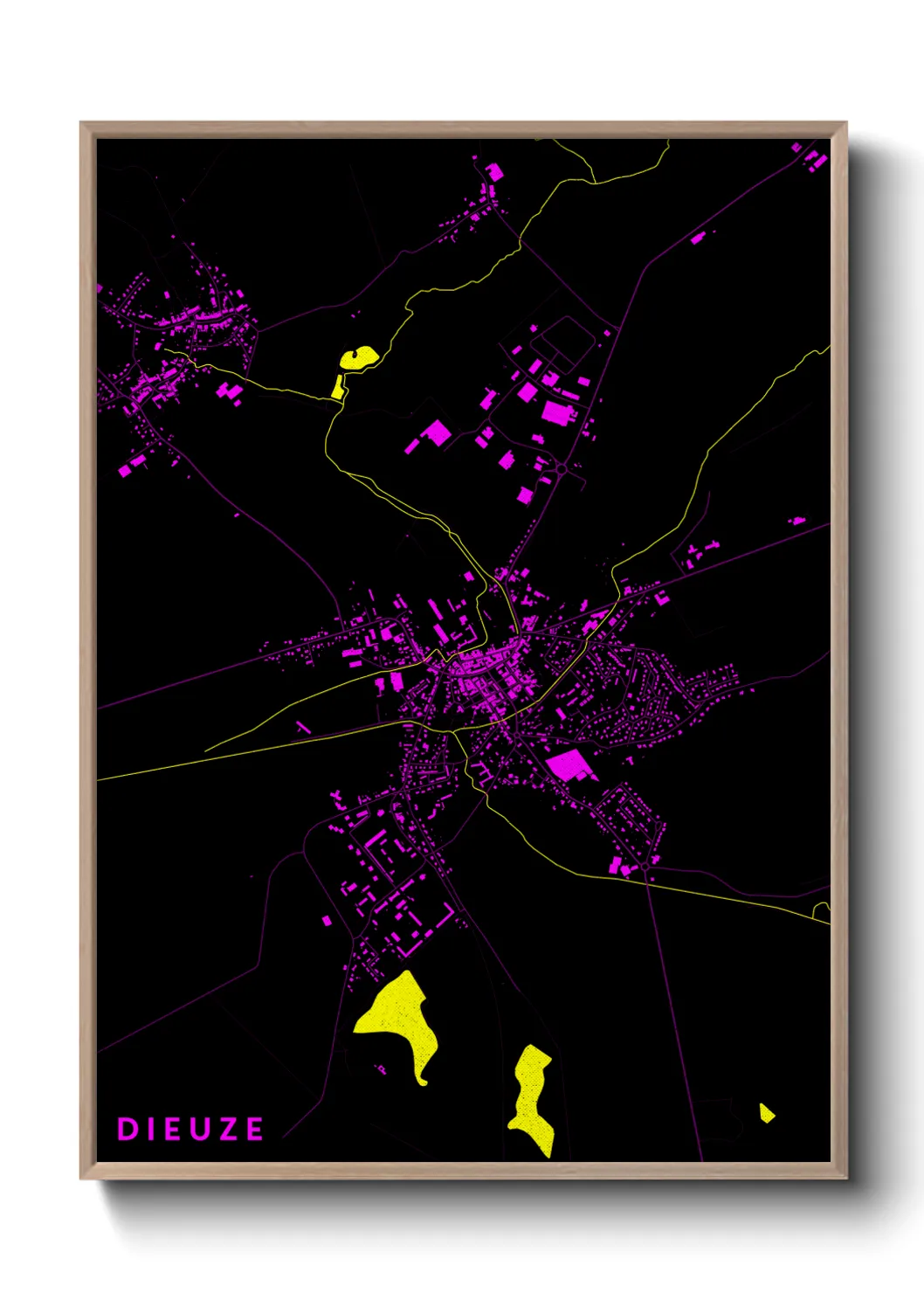 Une affiche de carte sur Dieuze
