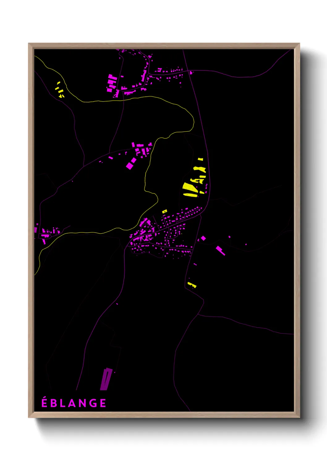 Une affiche de carte sur Éblange