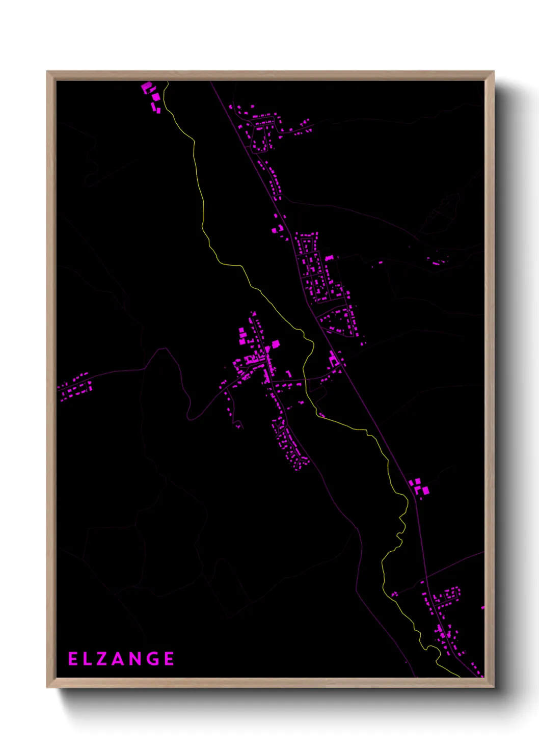 Une affiche de carte sur Elzange