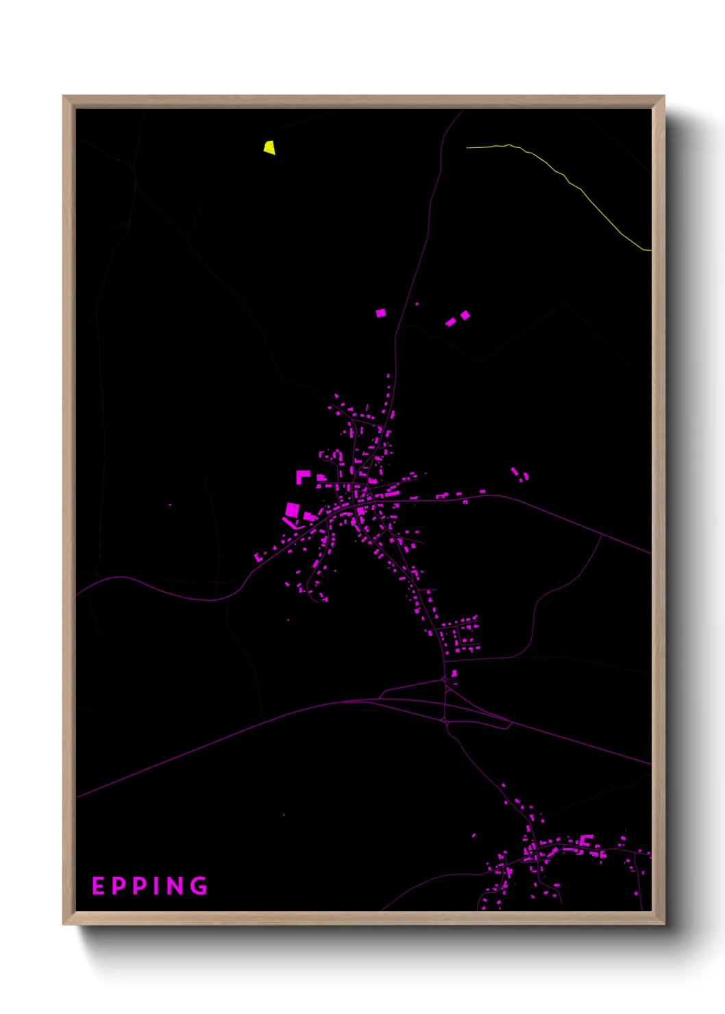 Une affiche de carte sur Epping