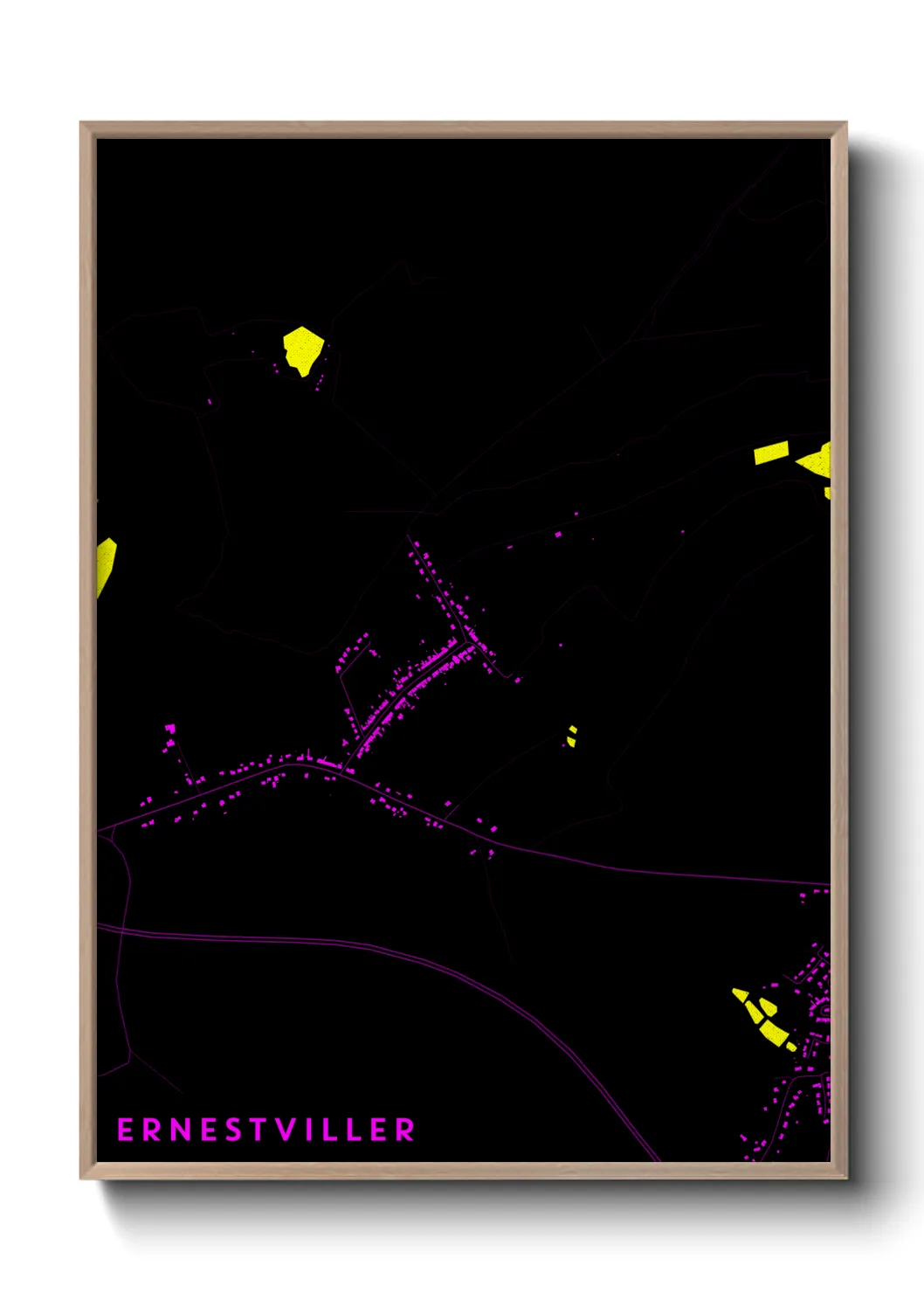 Une affiche de carte sur Ernestviller