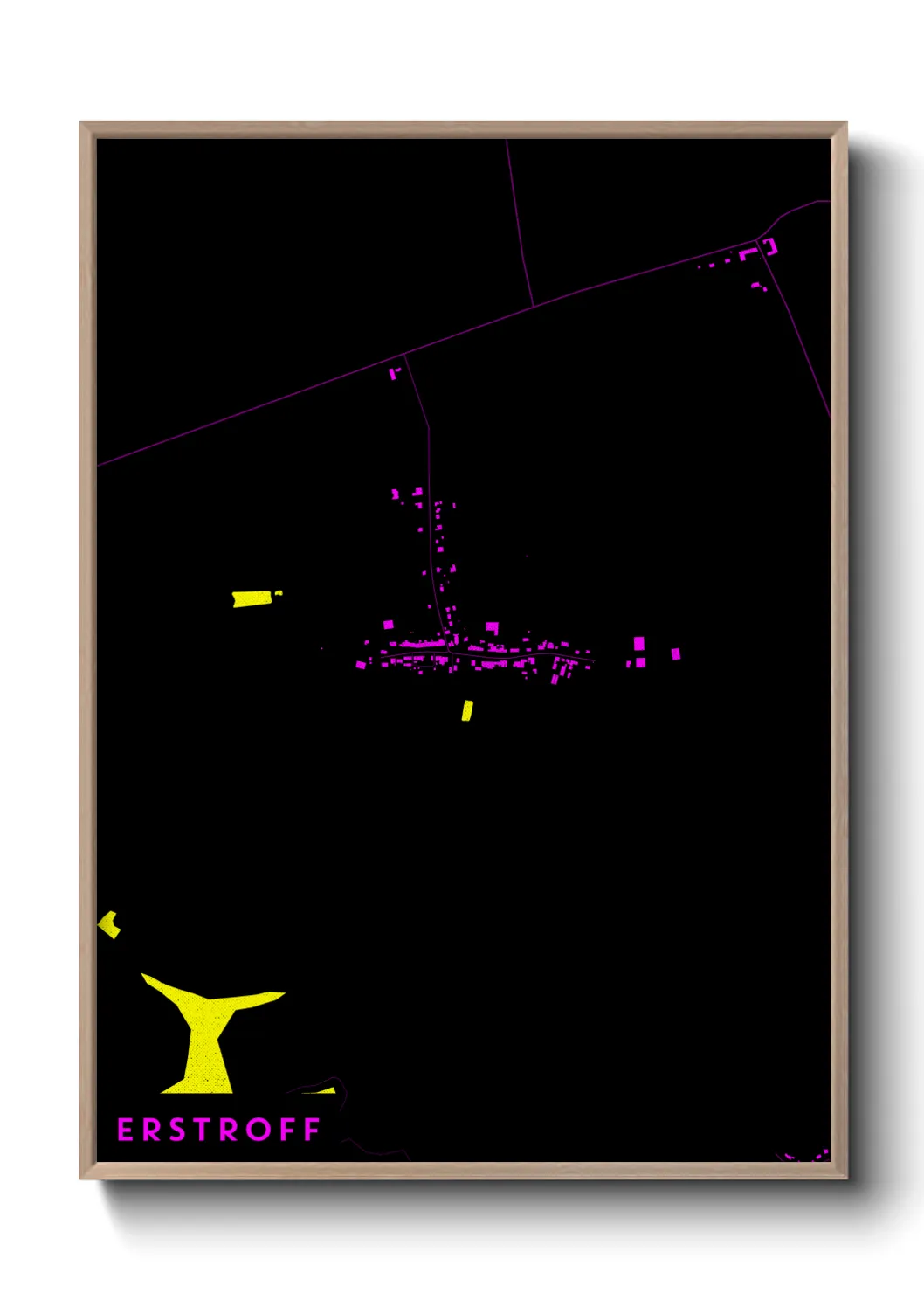 Une affiche de carte sur Erstroff