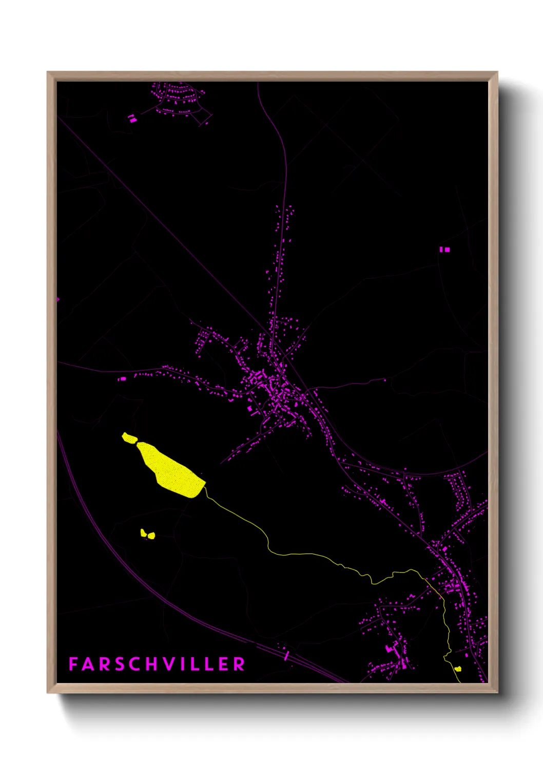 Une affiche de carte sur Farschviller