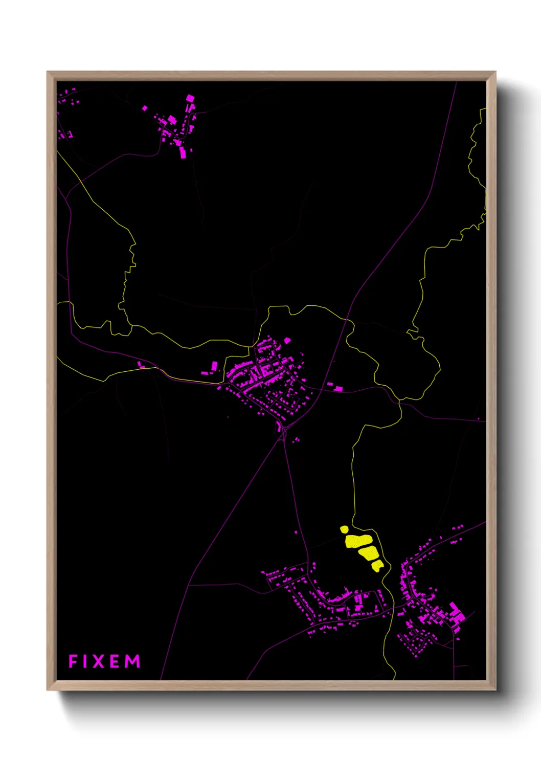 Une affiche de carte sur Fixem