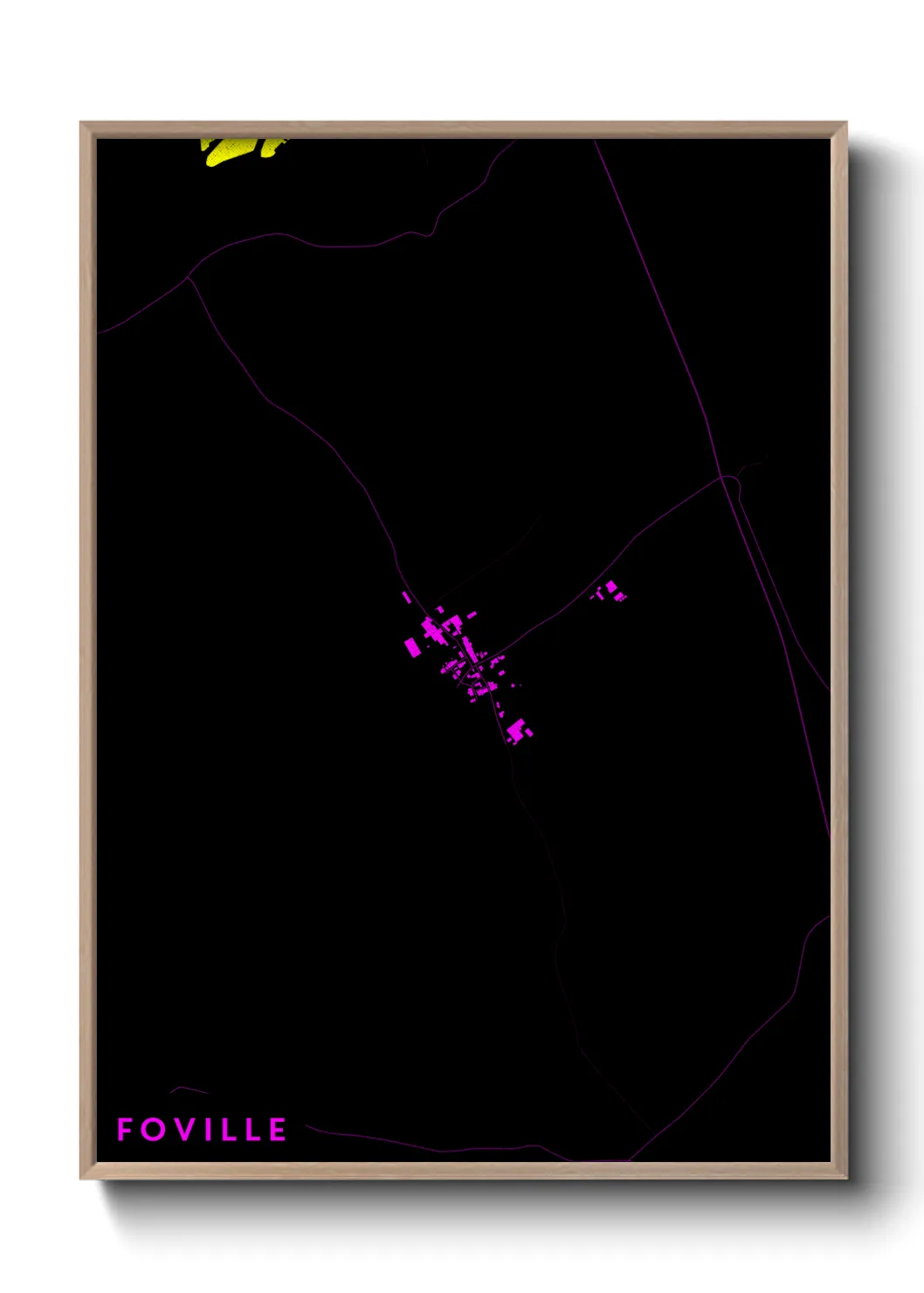 Une affiche de carte sur Foville