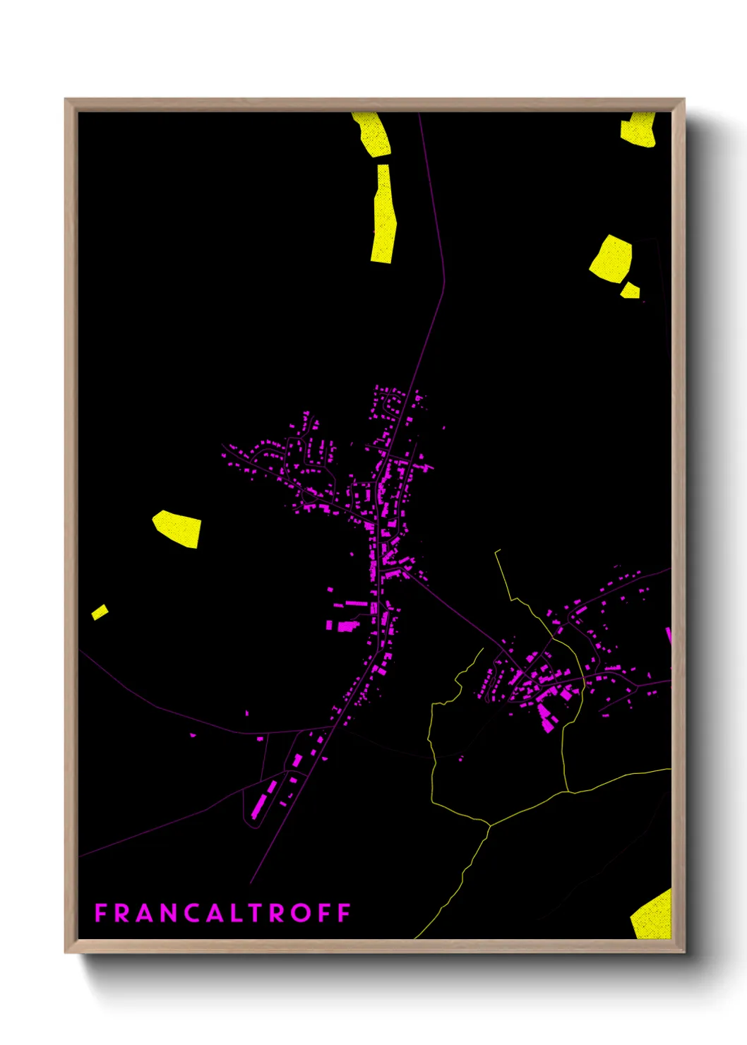 Une affiche de carte sur Francaltroff
