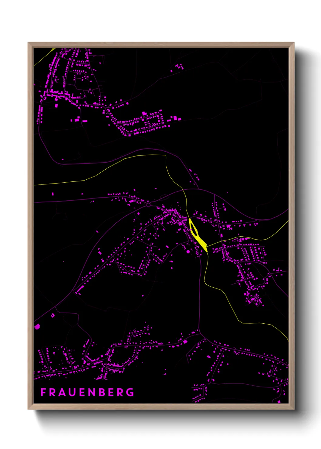 Une affiche de carte sur Frauenberg