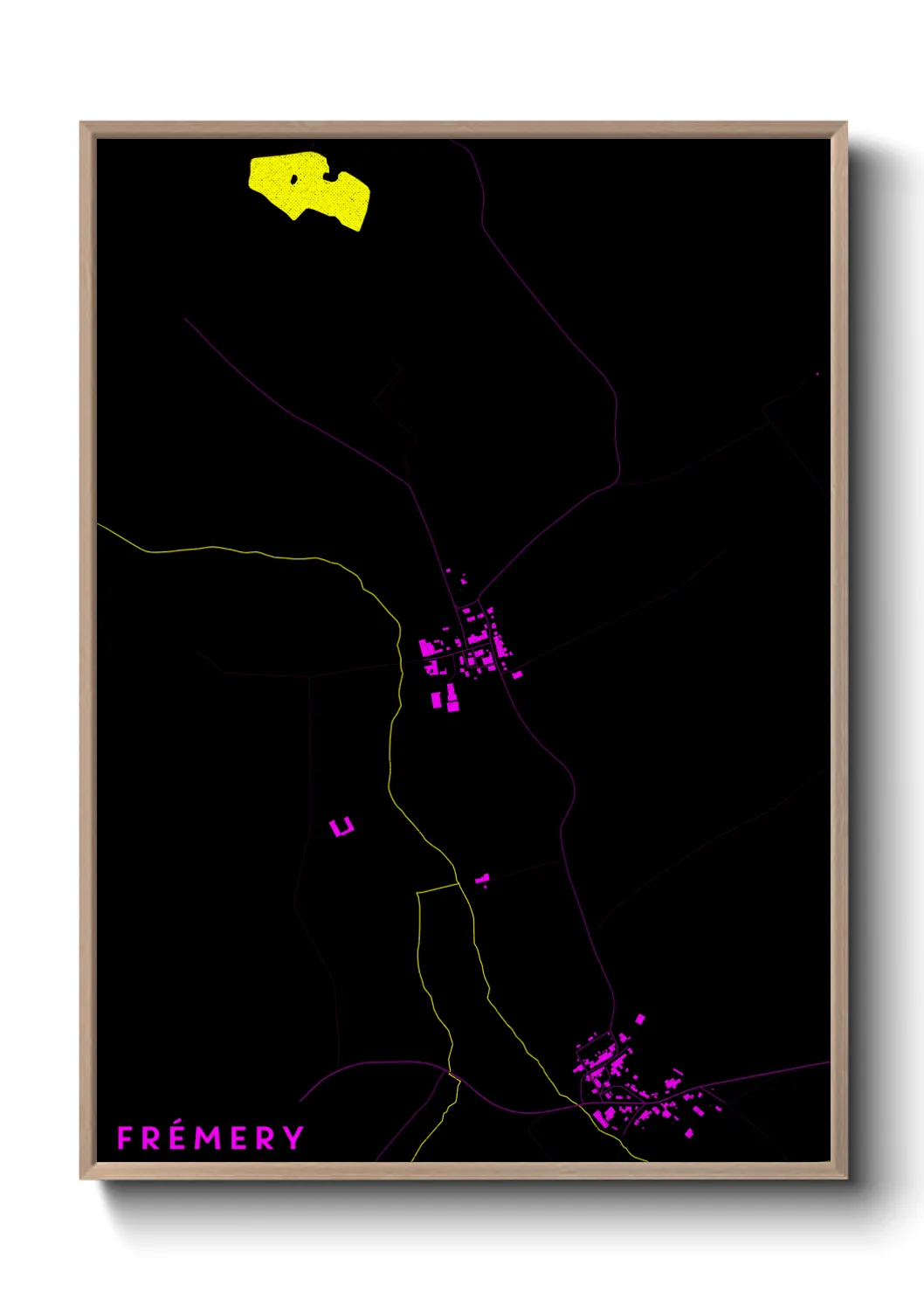 Une affiche de carte sur Frémery