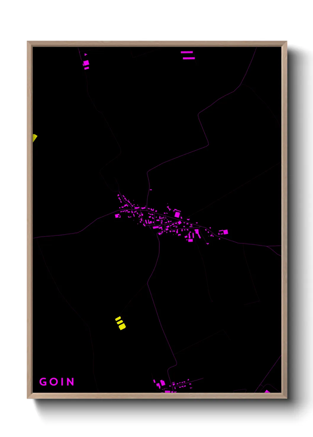 Une affiche de carte sur Goin