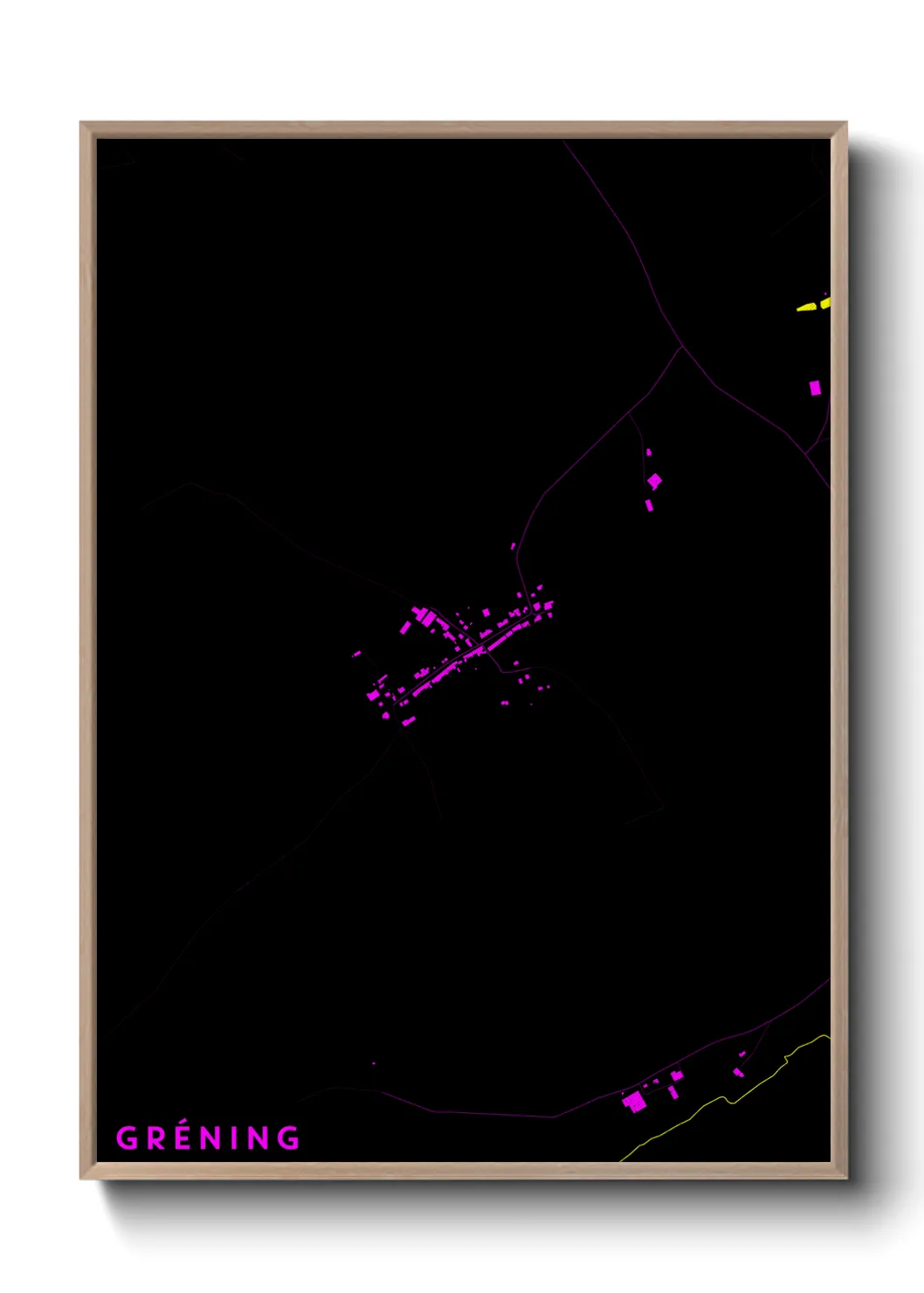 Une affiche de carte sur Gréning