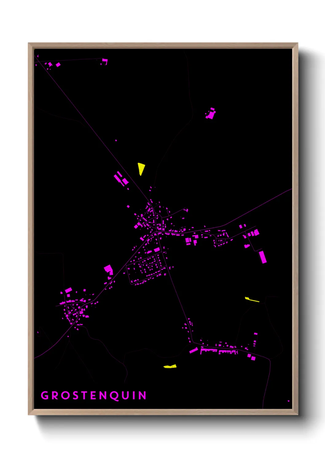 Une affiche de carte sur Grostenquin