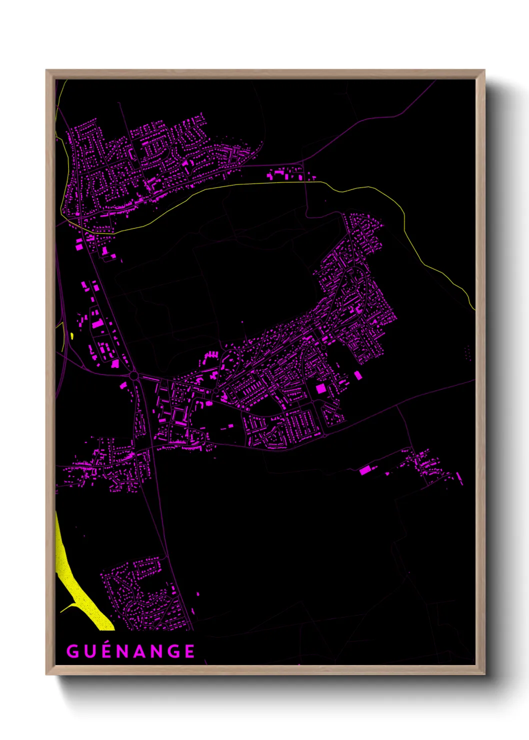 Une affiche de carte sur Guénange