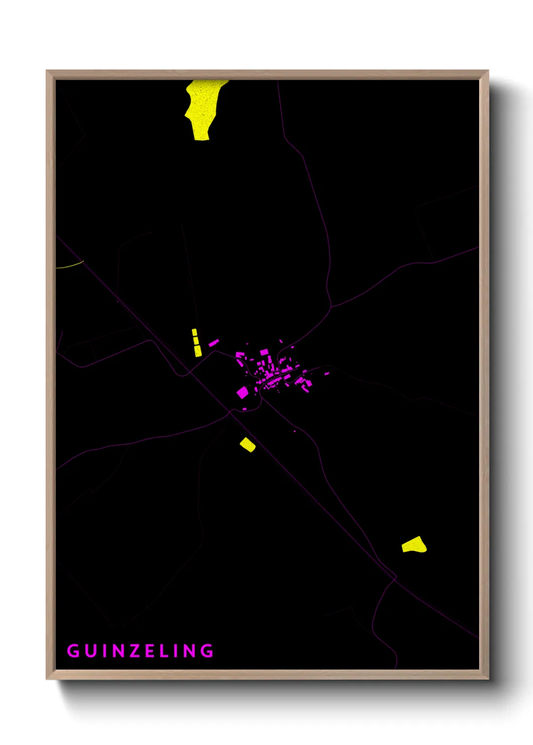 Une affiche de carte sur Guinzeling