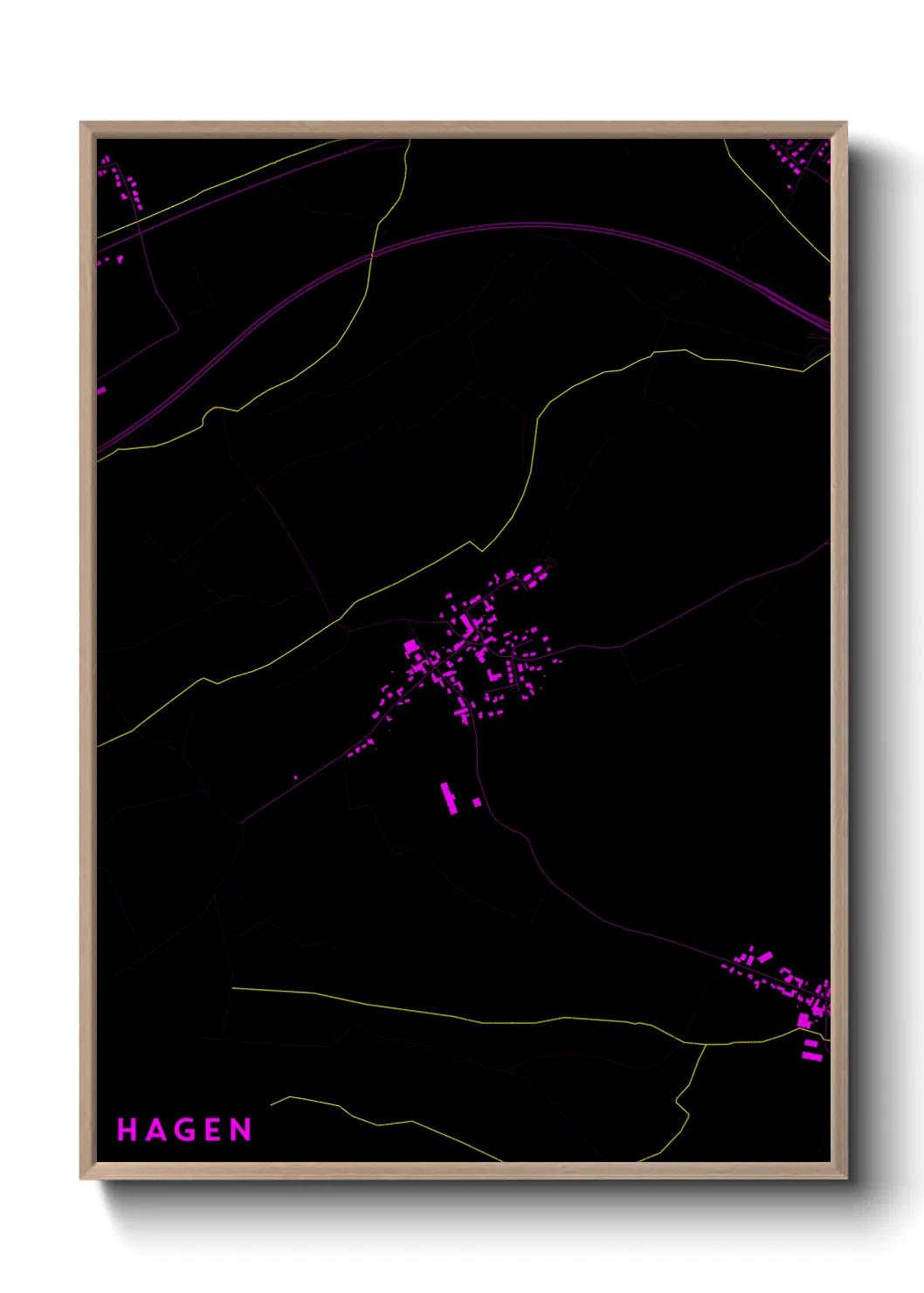 Une affiche de carte sur Hagen