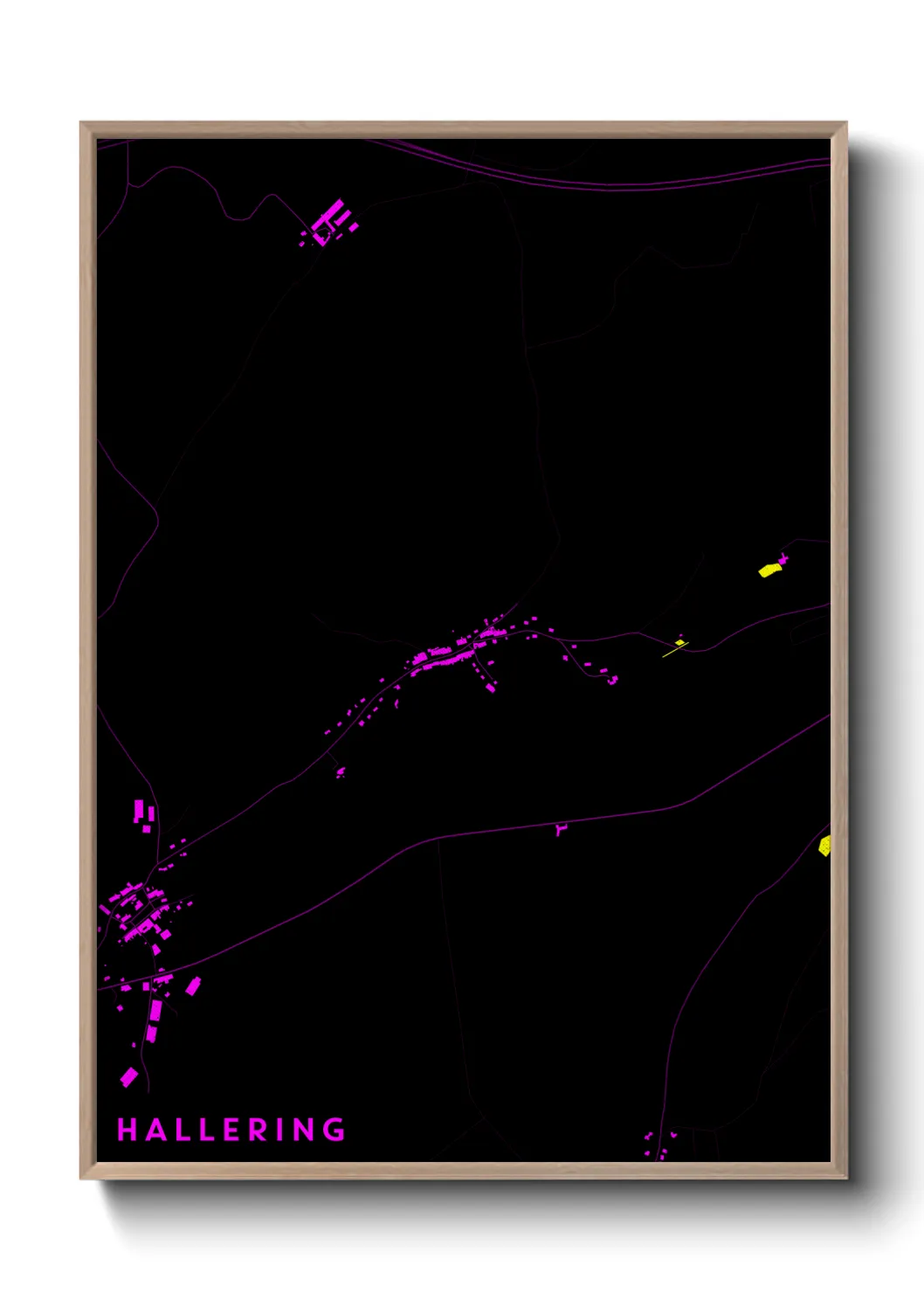 Une affiche de carte sur Hallering