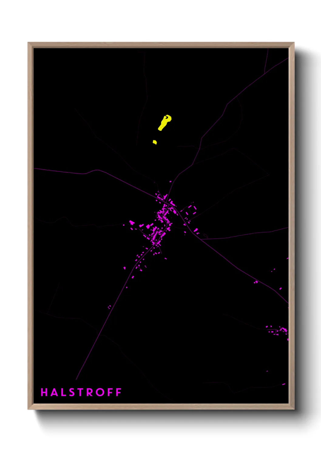 Une affiche de carte sur Halstroff