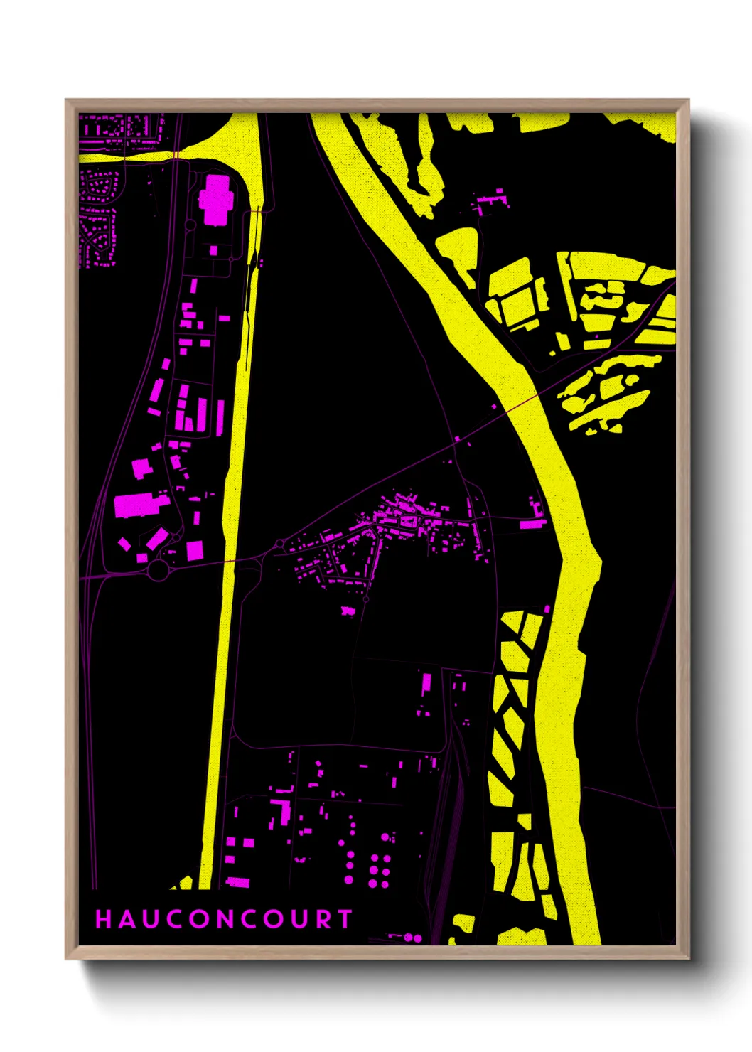 Une affiche de carte sur Hauconcourt