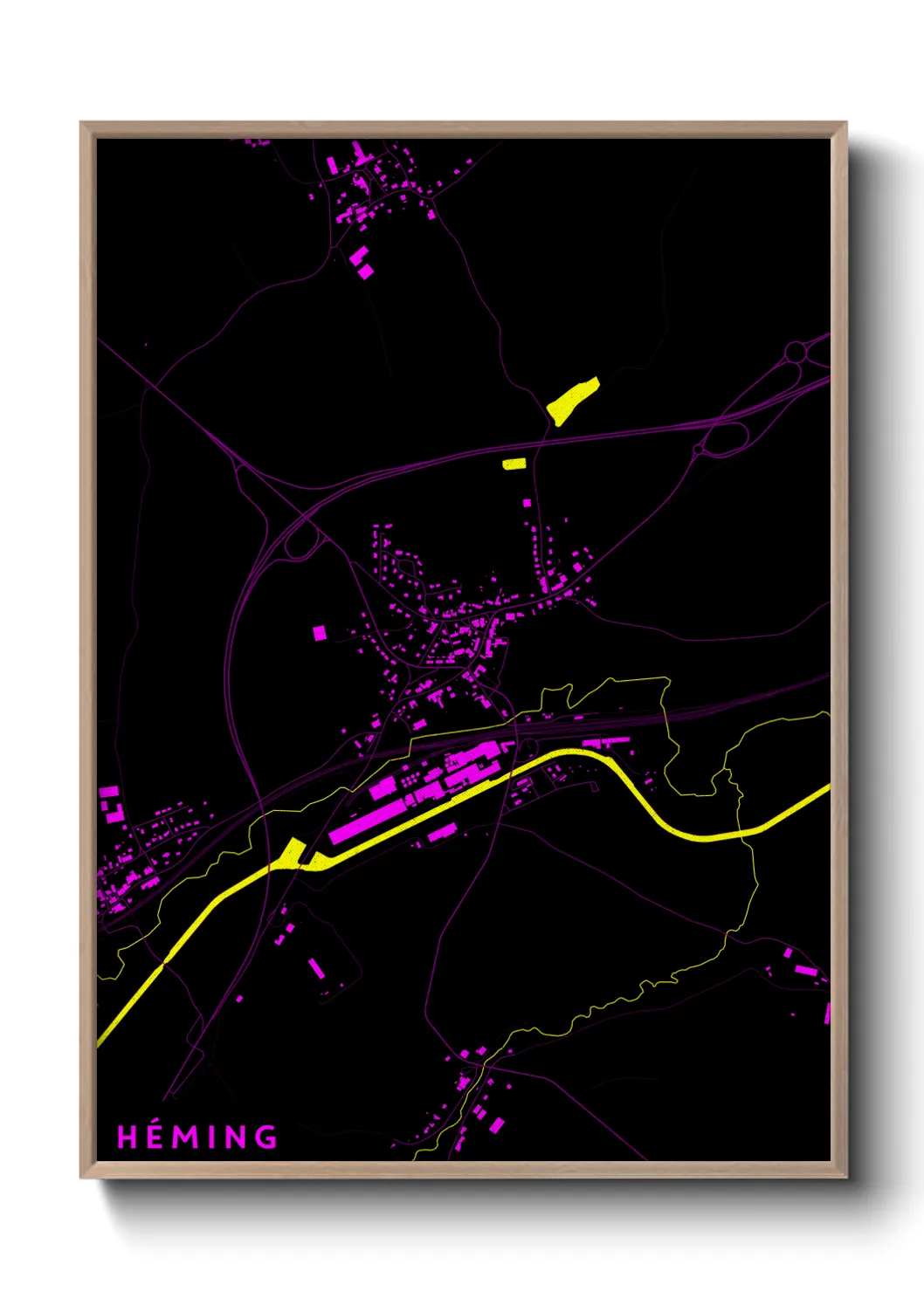 Une affiche de carte sur Héming