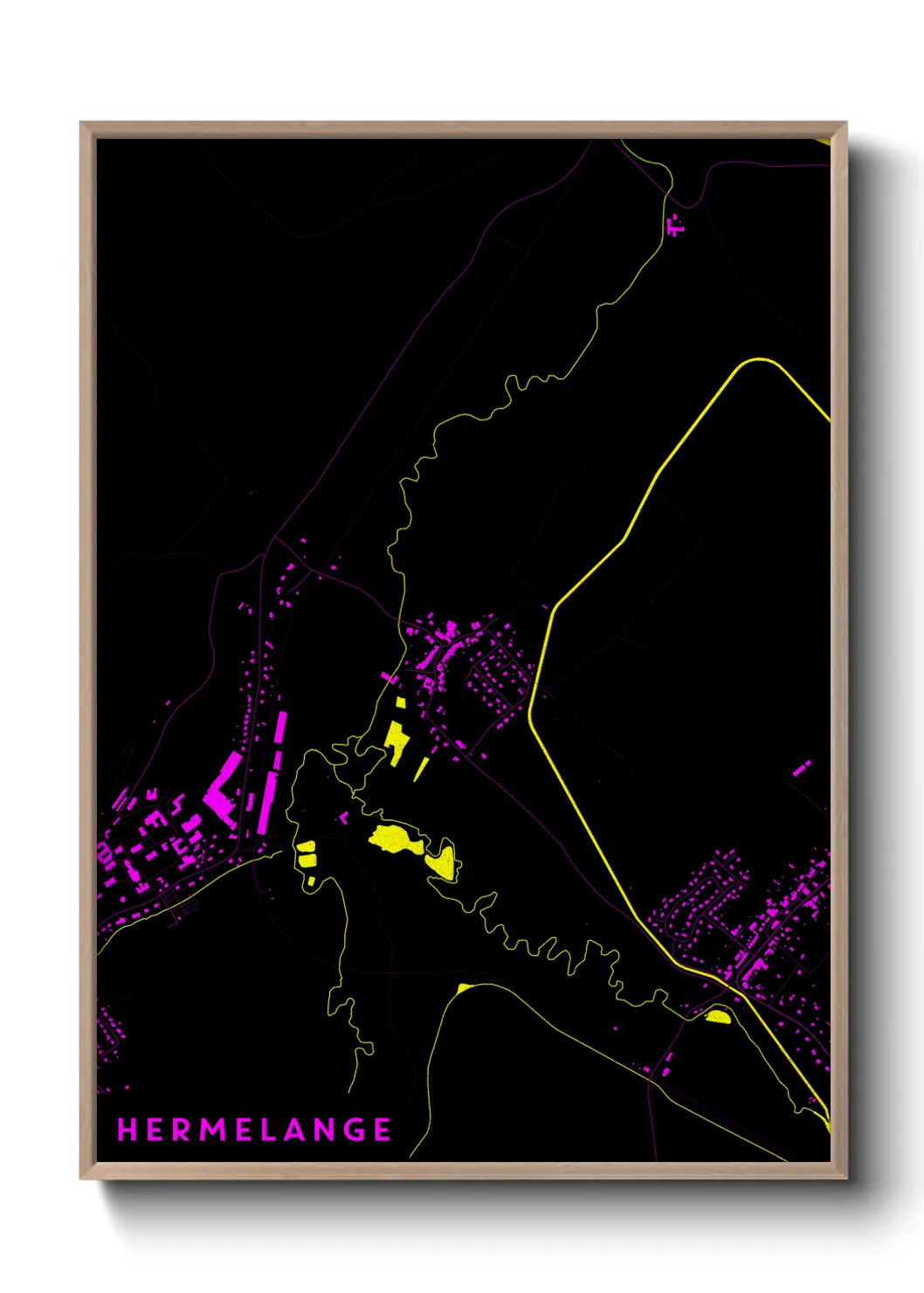 Une affiche de carte sur Hermelange
