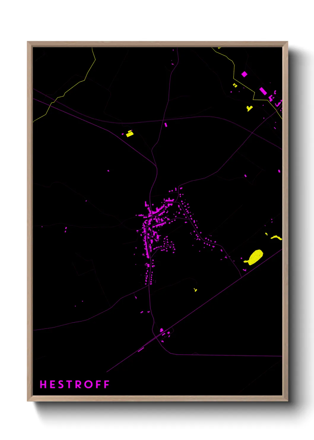 Une affiche de carte sur Hestroff