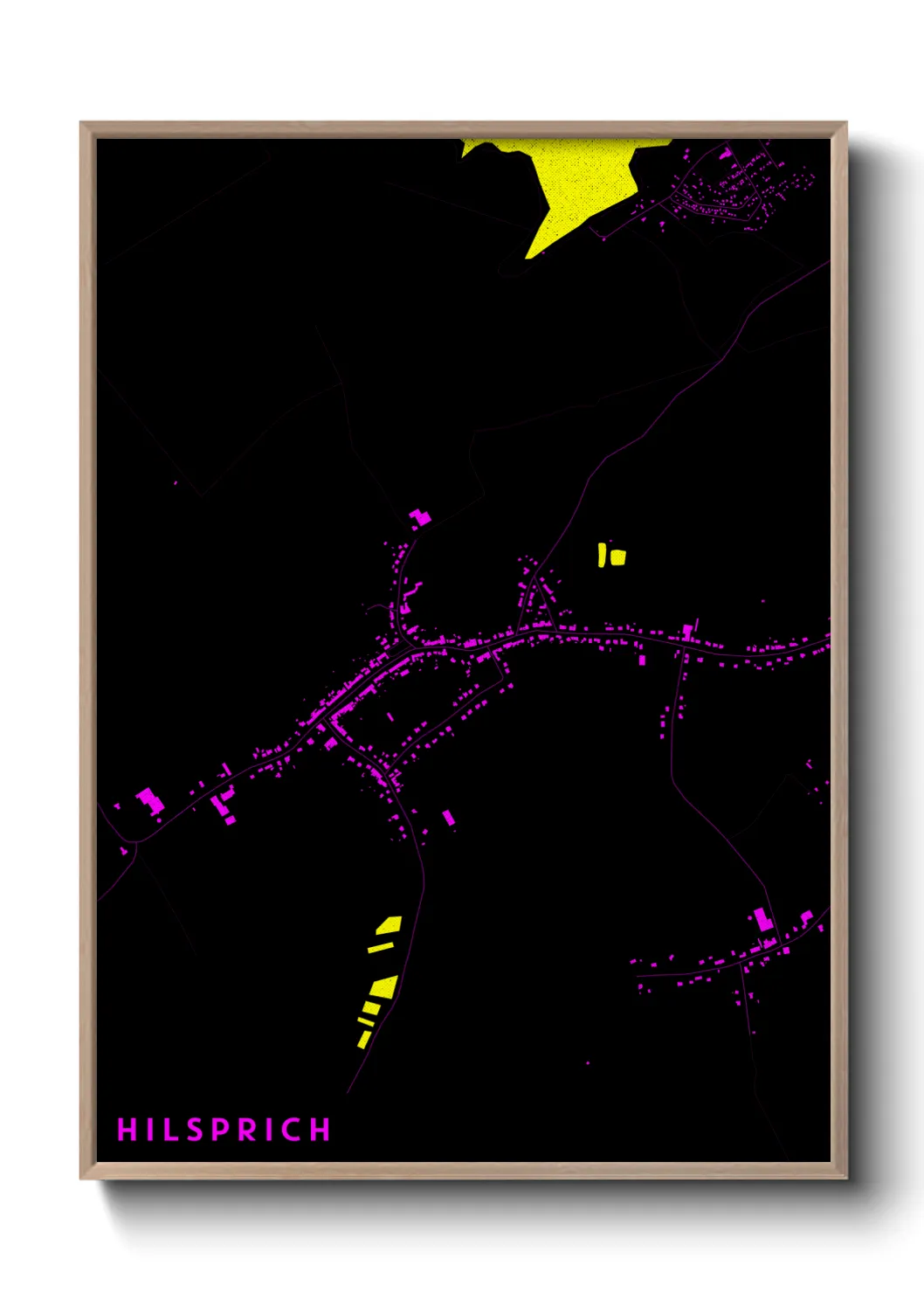 Une affiche de carte sur Hilsprich