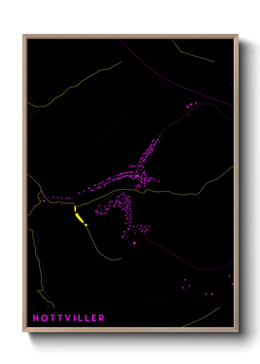 Une affiche de carte sur Hottviller