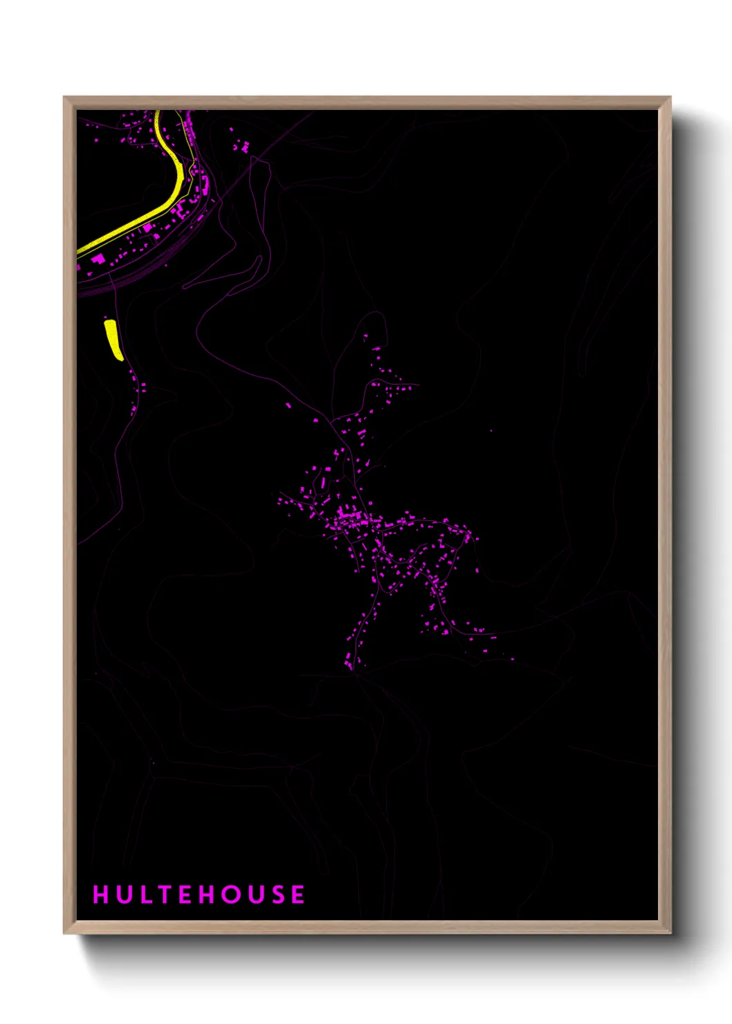 Une affiche de carte sur Hultehouse