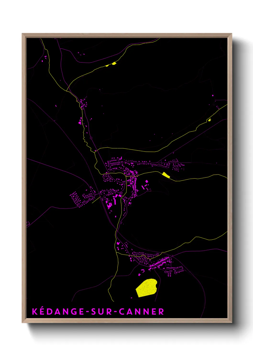 Une affiche de carte sur Kédange-sur-Canner