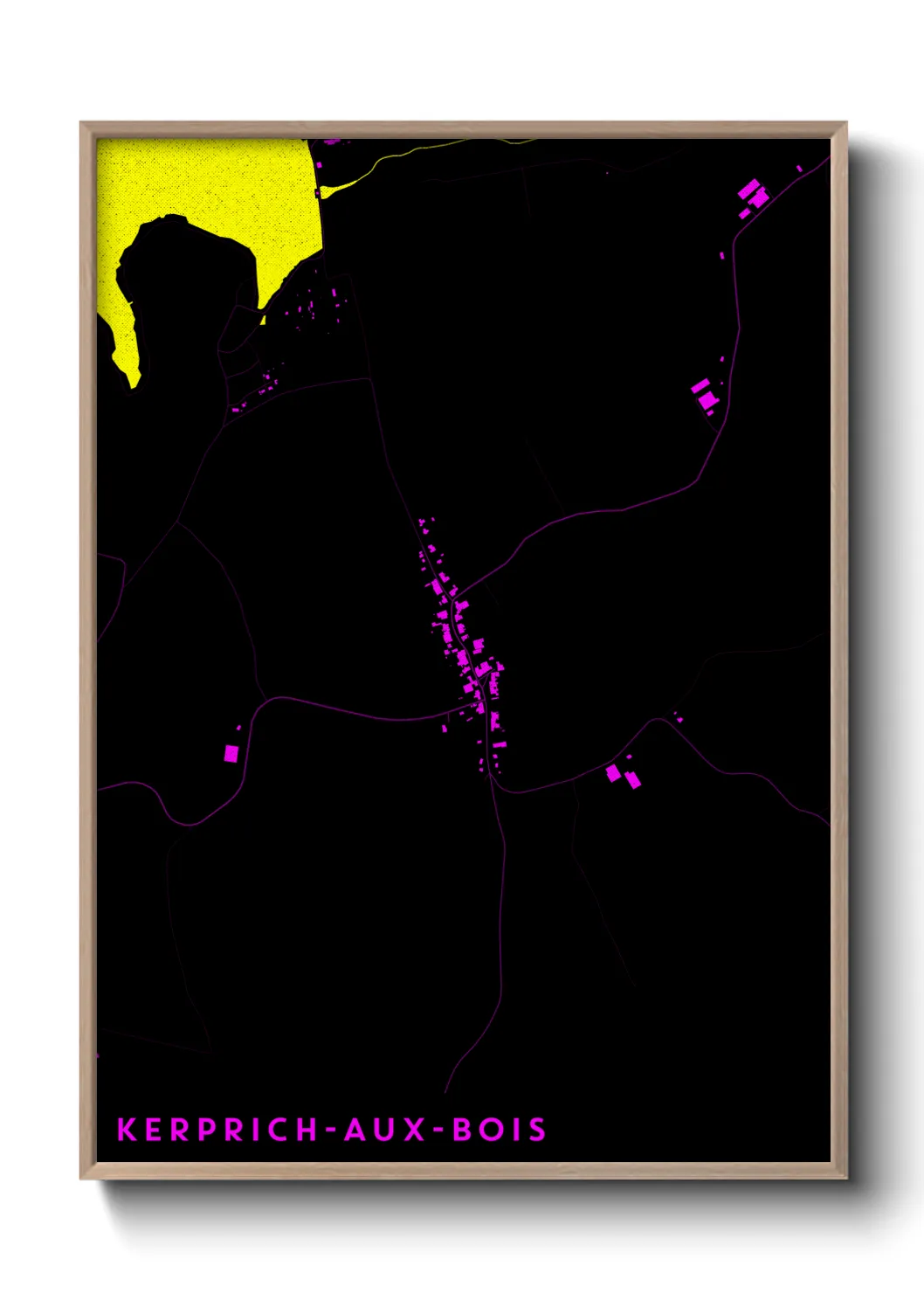 Une affiche de carte sur Kerprich-aux-Bois