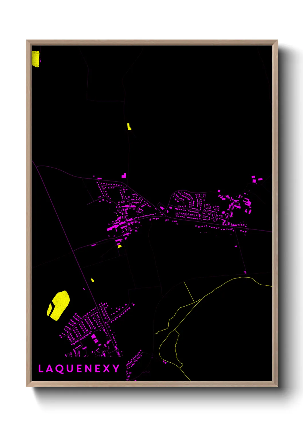 Une affiche de carte sur Laquenexy