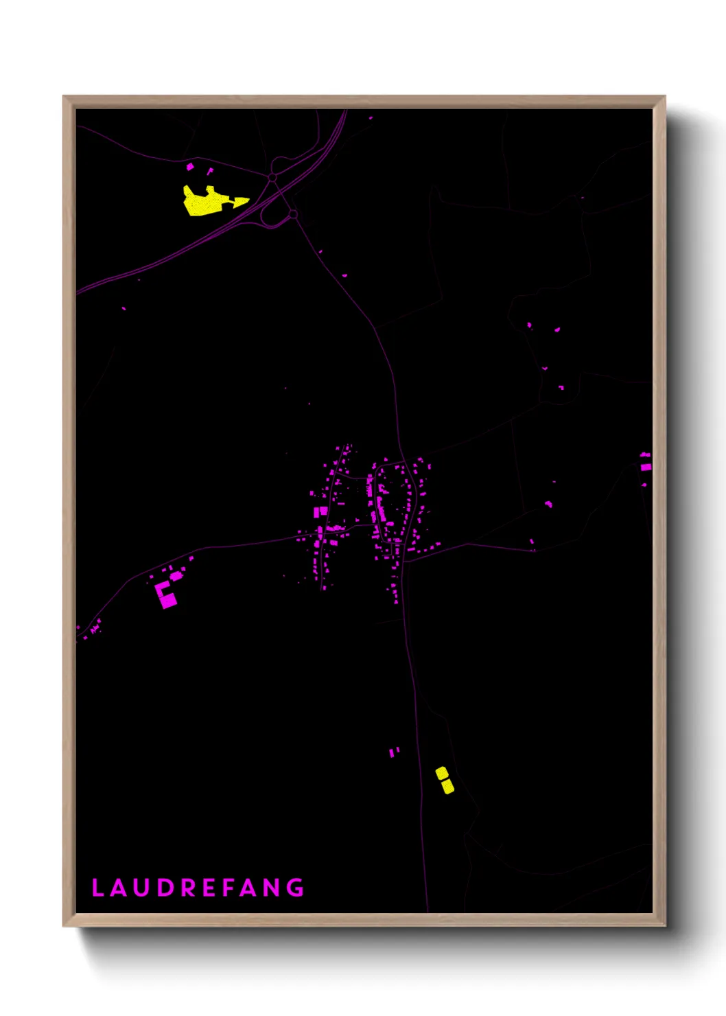 Une affiche de carte sur Laudrefang