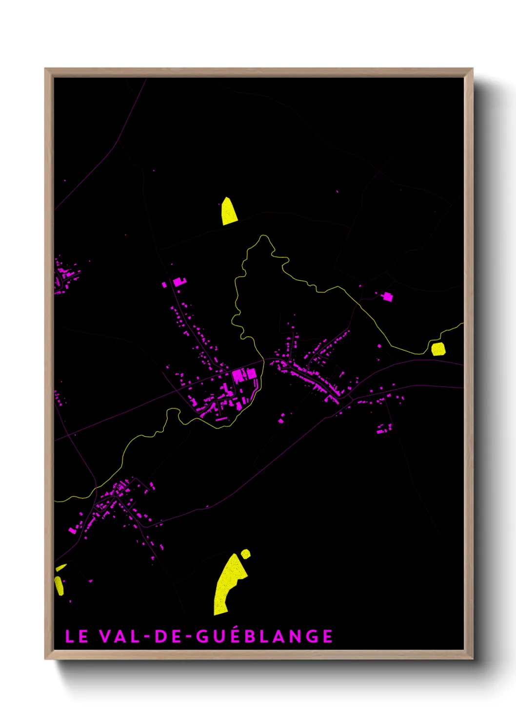 Une affiche de carte sur Le Val-de-Guéblange