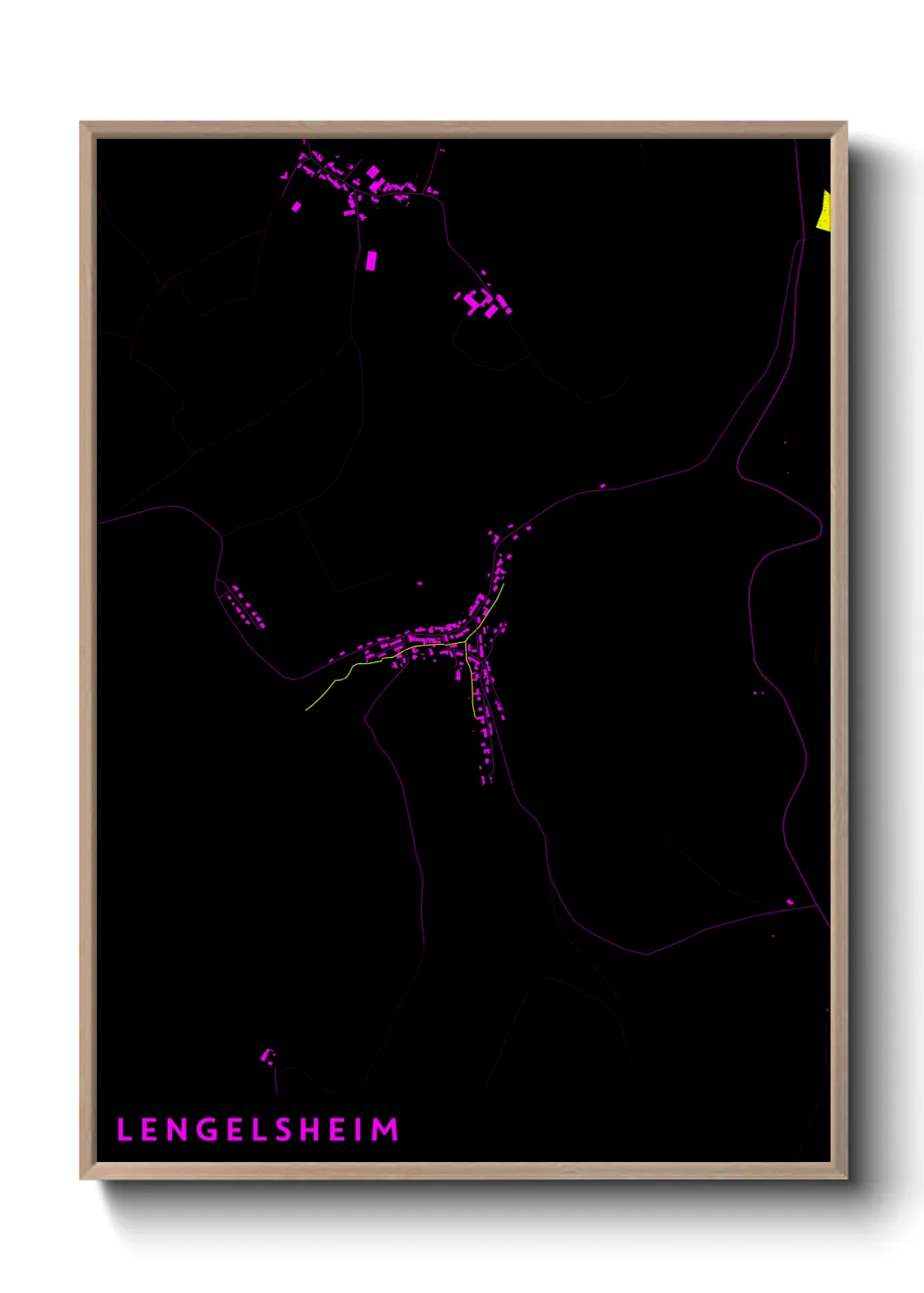 Une affiche de carte sur Lengelsheim