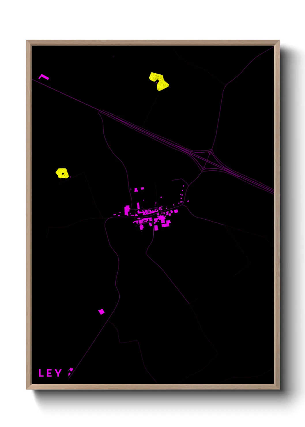 Une affiche de carte sur Ley