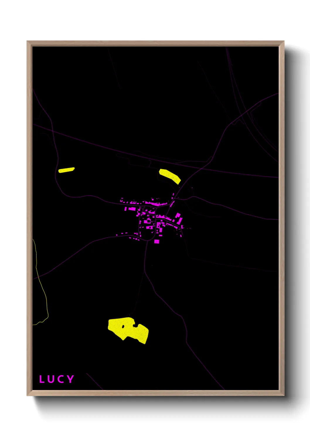 Une affiche de carte sur Lucy
