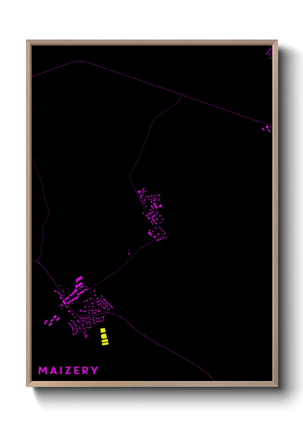 Une affiche de carte sur Maizery